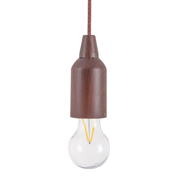 Bulb-shaped Lamp Pull & click Walnut