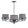 Ceiling Light Grey Silver Linen Metal Iron 220-240 V 52 x 50 x 44,5 cm