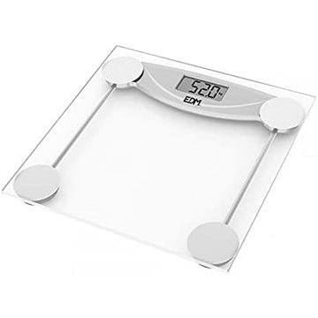 Digital Bathroom Scales EDM 07520 Black Transparent Crystal 180 kg