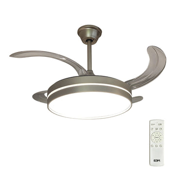 Ceiling Fan with Light EDM 33832 Ross Silver 36 W 4100 Lm
