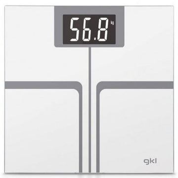 Digital Bathroom Scales GKL FITMAX WHITE 200 kg White Polyester