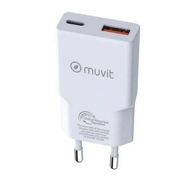 Wall Charger Muvit for Change HC-263 White 18 W 30 W