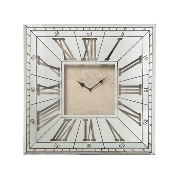 Wall Clock Alexandra House Living Grey Silver Crystal 49 x 49 x 4 cm