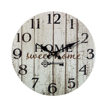 Wall Clock Alexandra House Living White Wood 34 x 34 x 4 cm