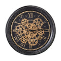 Wall Clock Alexandra House Living Black Golden Acrylic Plastic 36 x 7 x 36 cm