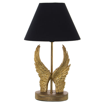 Desk lamp Alexandra House Living Black Gold Golden Plastic 40 W 26 x 44 x 26 cm Wings