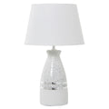 Desk lamp Alexandra House Living White Silver Ceramic 60 W 14 x 35 x 15 cm