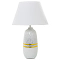 Desk lamp Alexandra House Living White Silver Ceramic 60 W 13 x 38 x 13 cm