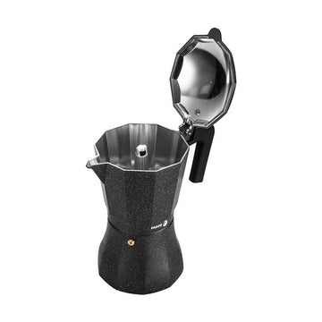 Italian Coffee Pot Fagor Tiramisu Black Aluminium 6 Cups