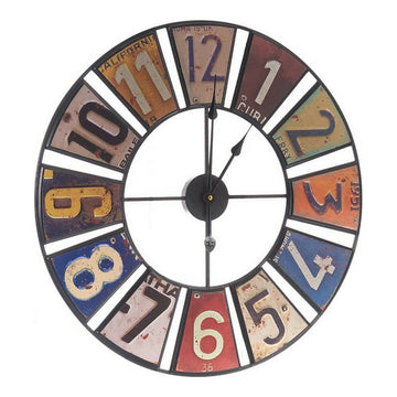 Wall Clock Multicolour Retro Metal (60 x 4,5 x 60 cm)