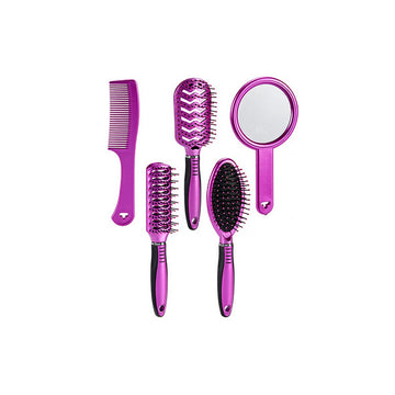 Set of combs/brushes Mirror Black Purple Plastic