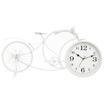 Table clock Gift Decor White Bicycle