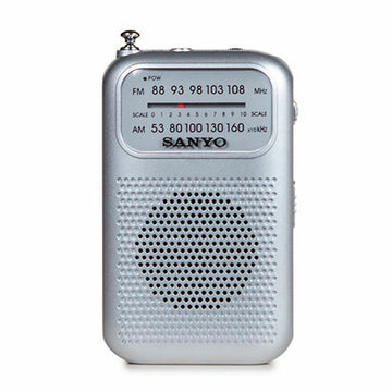 Transistor Radio Sanyo AM/FM Silver