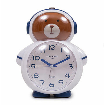 Analogue Alarm Clock Timemark Bear Astronaut Multicolour Plastic
