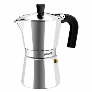 Italian Coffee Pot Monix M620003 Steel Aluminium 3 Cups