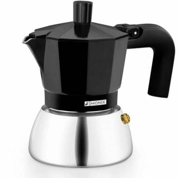 Italian Coffee Pot Monix INOX BLACK 3T Black