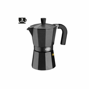 Italian Coffee Pot BRA INOX BLACK 3T Black