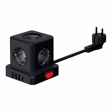 Power Socket - 5 sockets with Switch Fbright Black 3680 W (1,5 m)