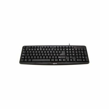 Keyboard iggual QWERTY USB Black Spanish Qwerty