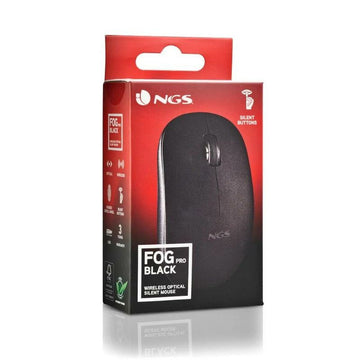 Optical Wireless Mouse NGS FOGPROBLACK Black 1000 dpi