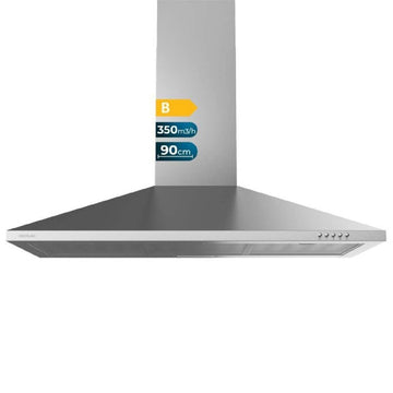 Conventional Hood Cecotec Bolero Flux PM 903500 Inox B Steel 90 x 46,5 cm