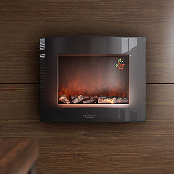 Decorative Electric Chimney Breast Cecotec Warm 2600 Curved Flames 1000 - 2000 W