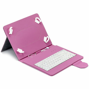 Bluetooth Keyboard with Support for Tablet Maillon Technologique MTKEYUSBPINK Pink Spanish Qwerty