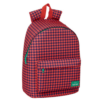 Laptop Backpack Nait Nait Pata de gallo coral Coral 31 x 41 x 16 cm