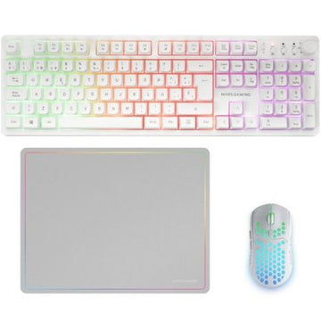 Pack Gaming Mars Gaming MCPWXWES White Spanish Qwerty (3 Units)