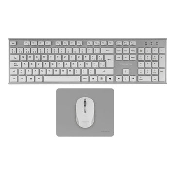 Keyboard and Mouse Tacens 6ZENITHWES White Spanish Qwerty (3 Units)