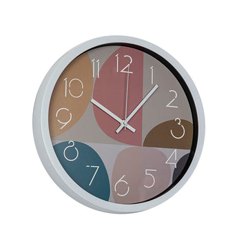 Wall Clock Romimex White Green Pink polystyrene 30 x 30 x 4 cm