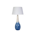 Desk lamp Romimex Blue White Ceramic 18 x 60 x 18 cm