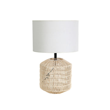 Desk lamp Romimex Beige wicker 30 x 50 x 30 cm