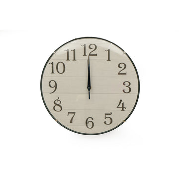 Wall Clock Romimex White Plastic 30 x 30 x 2 cm