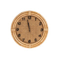 Wall Clock Romimex Brown wicker Fir wood MDF Wood 46 x 46 x 6 cm