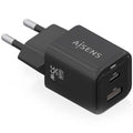 Wall Charger Aisens ASCH-35W2P025-BK Black Multicolour (1 Unit)