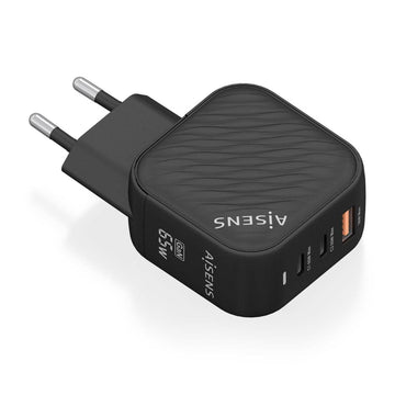 Wall Charger Aisens ASCH-65W3P027-BK Black Multicolour 65 W (1 Unit)