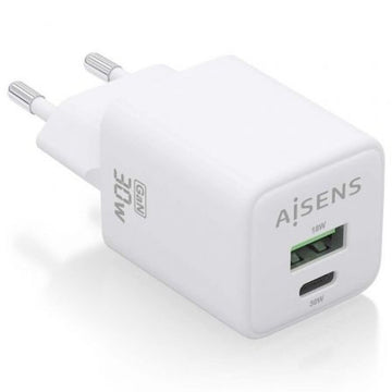 Wall Charger Aisens ASCH-30W2P037-W White Multicolour 33 W (1 Unit)