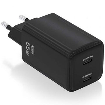 Wall Charger Aisens ASCH-65W2P040-BK Black 65 W