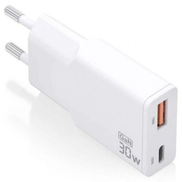 Wall Charger Aisens ASCH-30W2P046-W White 30 W