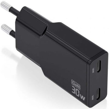 Wall Charger Aisens ASCH-30W2P049-BK Black 30 W