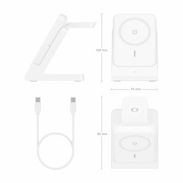 Cordless Charger Aisens ASCH-15W4WC063-W White 15 W 50 W