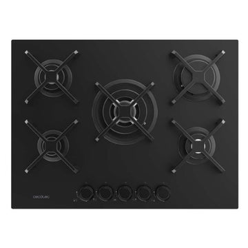 Cecotec Gas Hob Bolero Squad G 5400S 5 Burners 10400W Nano Glass Black Cast Iron