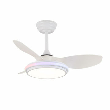 Ceiling Fan CristalRecord STEL EVO MINI RGB RETRAC Transparent