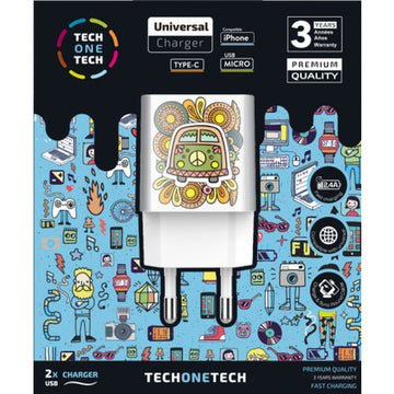 Wall Charger Tech One Tech TEC2503 White