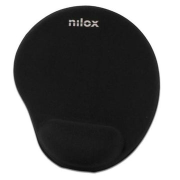 Mouse Mat Nilox Black 25 x 22 cm