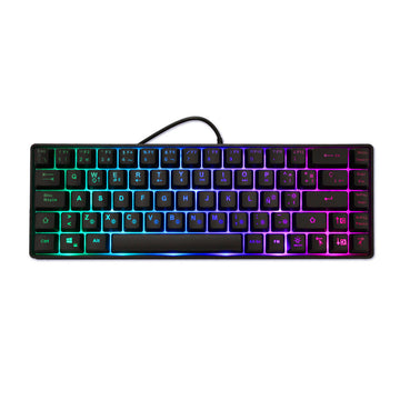 Keyboard CoolBox DG-TEC65-RGB Black Spanish Qwerty