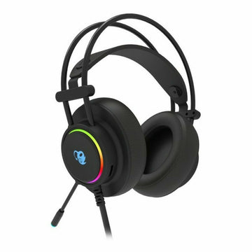 Headphones with Microphone CoolBox DeepLighting Black