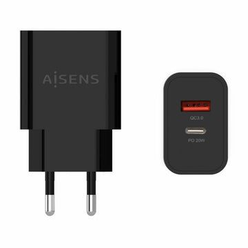 Wall Charger Aisens A110-0682 Black 20 W (1 Unit)