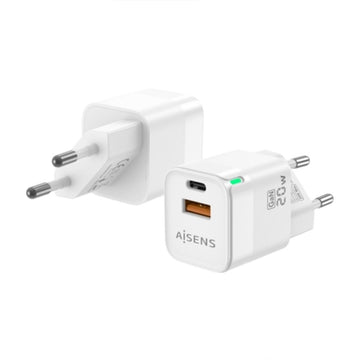 Wall Charger Aisens ASCH-20W2P002-W White 20 W (1 Unit)